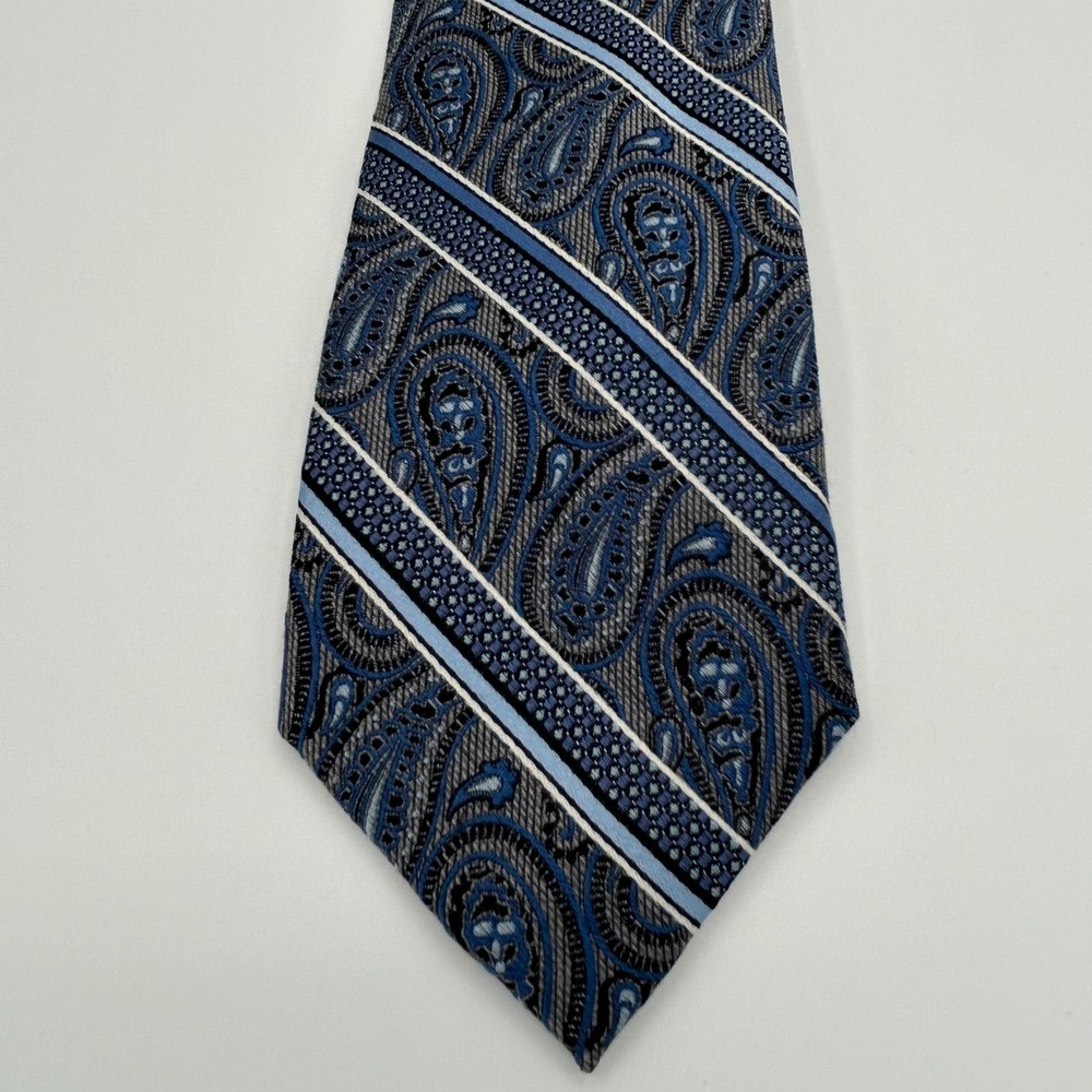 Pronto Uomo Necktie Platinum Mens OS‎ Blue Silk Classic Professional